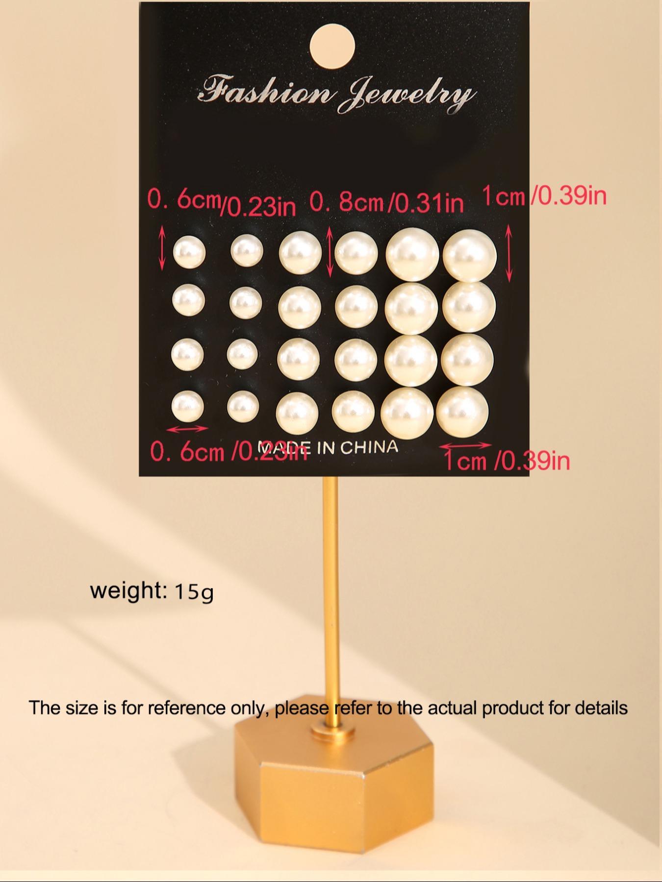 Faux Pearl & Rhinestone Decor Stud Earrings Set, Fashionable Earrings for Women & Men, Trendy All-match & Exquisite Jewelry for Birthday Gift, Studs Earrings