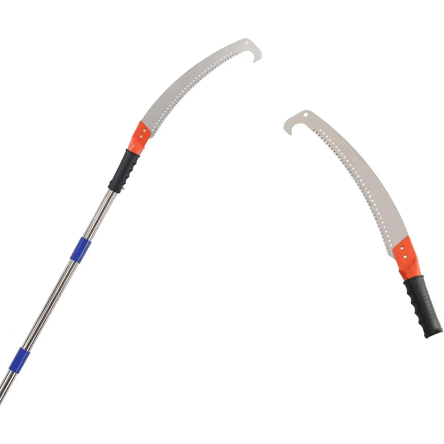 Pole Saw for Tree Trimming, 14FT Pole Tree Trimmer Long Pruning Saw, Manual Pole Cutter for Yard Garden and Patios Trees Branches Cutting
