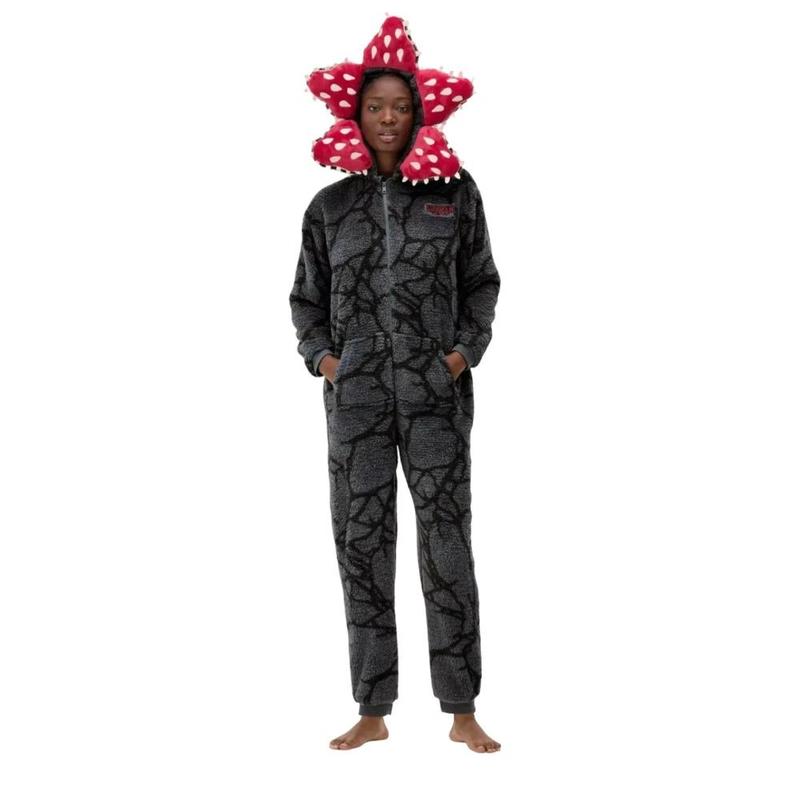 Fluffy Jumpsuit Cosplay Costume With Floral Headpiece Soft Warm Material Trendy TV Peripheral Gift For Fans Adults Unique Party Flannel Fleece Large Pockets