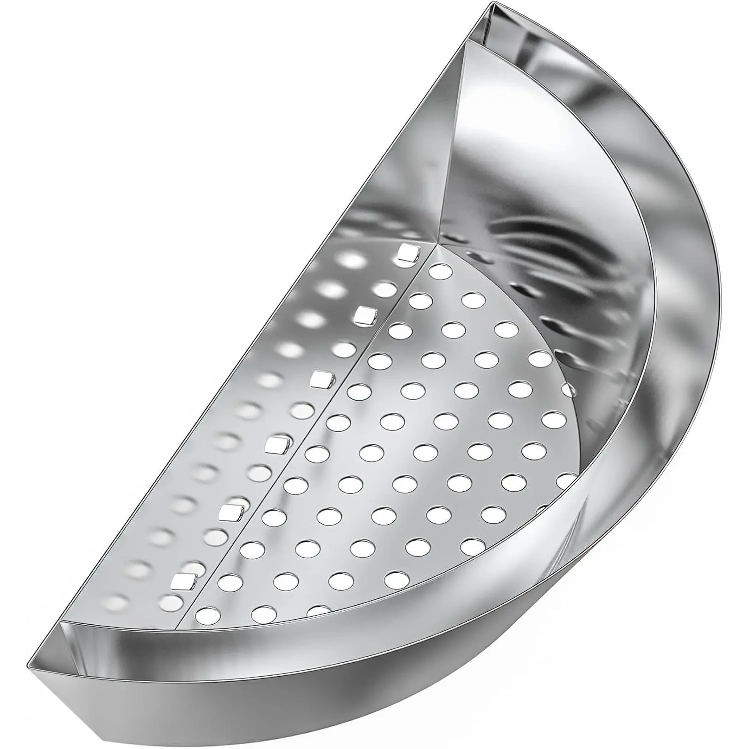 Charcoal Grill Basket with Water Reservoir, Stainless Steel Coal Briquet Holder for Weber 22/26 Inch Kettle Grills and Other Similar Charcoal Grills