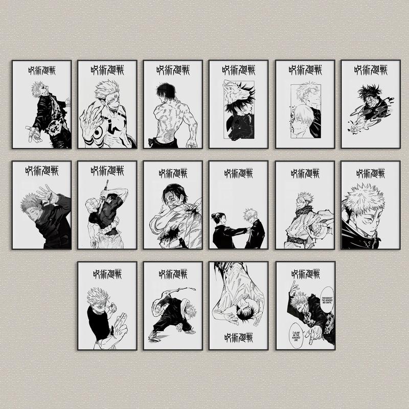 Jujutsu Kaisen Poster Set, Manga-Inspired Wall Decor, Otaku Room Art Print, Otaku's Gift, Not Include Frame Jujutsu Kaisen Poster Set, Manga-Inspired Wall Decor, Otaku Room Art Print, Otaku's Gift, Not Include Frame