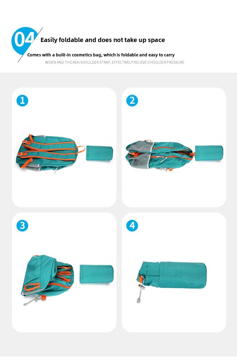 Sports Backpack Lightweight Travel Portable Folding Bag Men and Women Outdoor Mountaineering Bag Hiking Waterproof Backpack