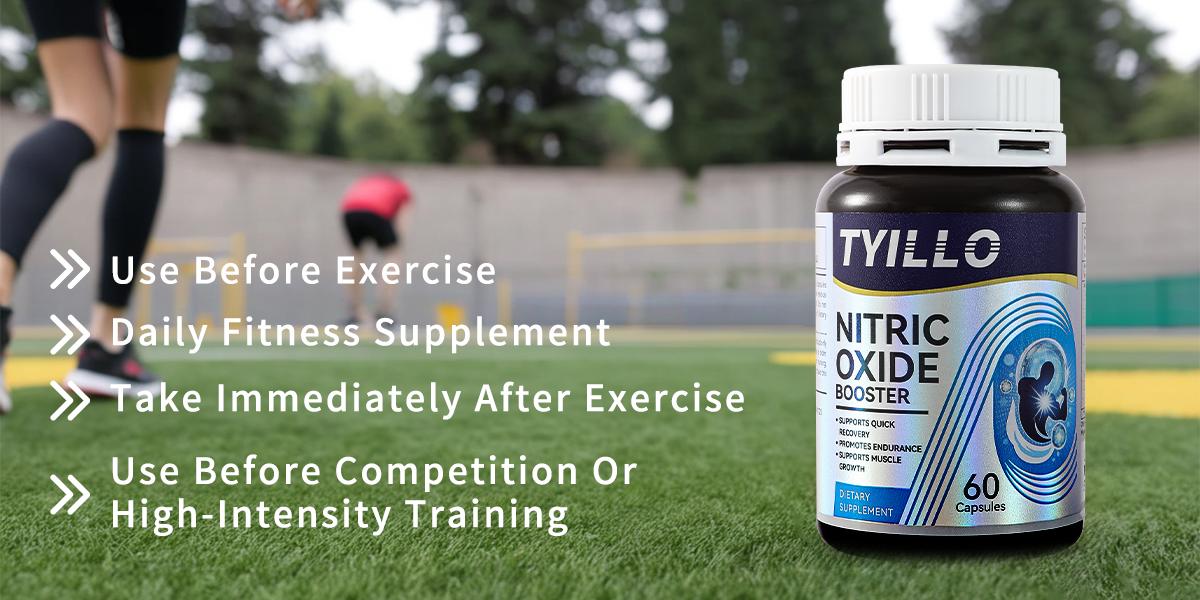 Tyillo Nitric Oxide Muscle Boost - 60 Capsules for Fast Recovery Enhanced Endurance & Muscle Growth Pre Workout Supplement for Fitness Enthusiasts Healthcare Edible Dietary Nutrition Healthy