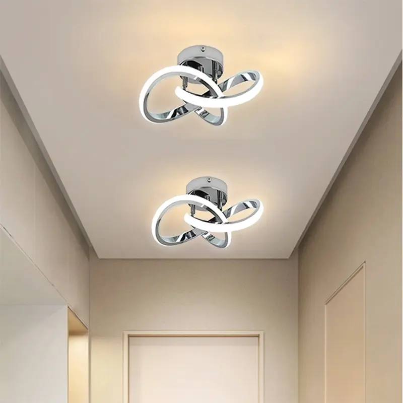 Modern LED Ceiling Light, Hardwired, 9.45-inch Compact Ceiling Light, Three-Color Adjustable Lighting, Wall Switch For Bedrooms, Entryways, Kitchens, Balconies, Staircases, Hallways, and Other Areas; Indoor Decorative Lighting, Led Interior Lights
