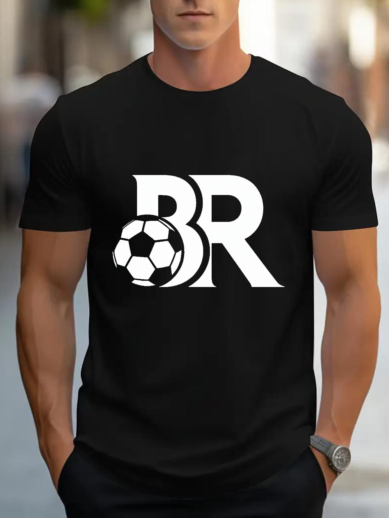 Vibrant Football Graphic Tee |   Lightweight Casual Regular Fit Sportswear Top