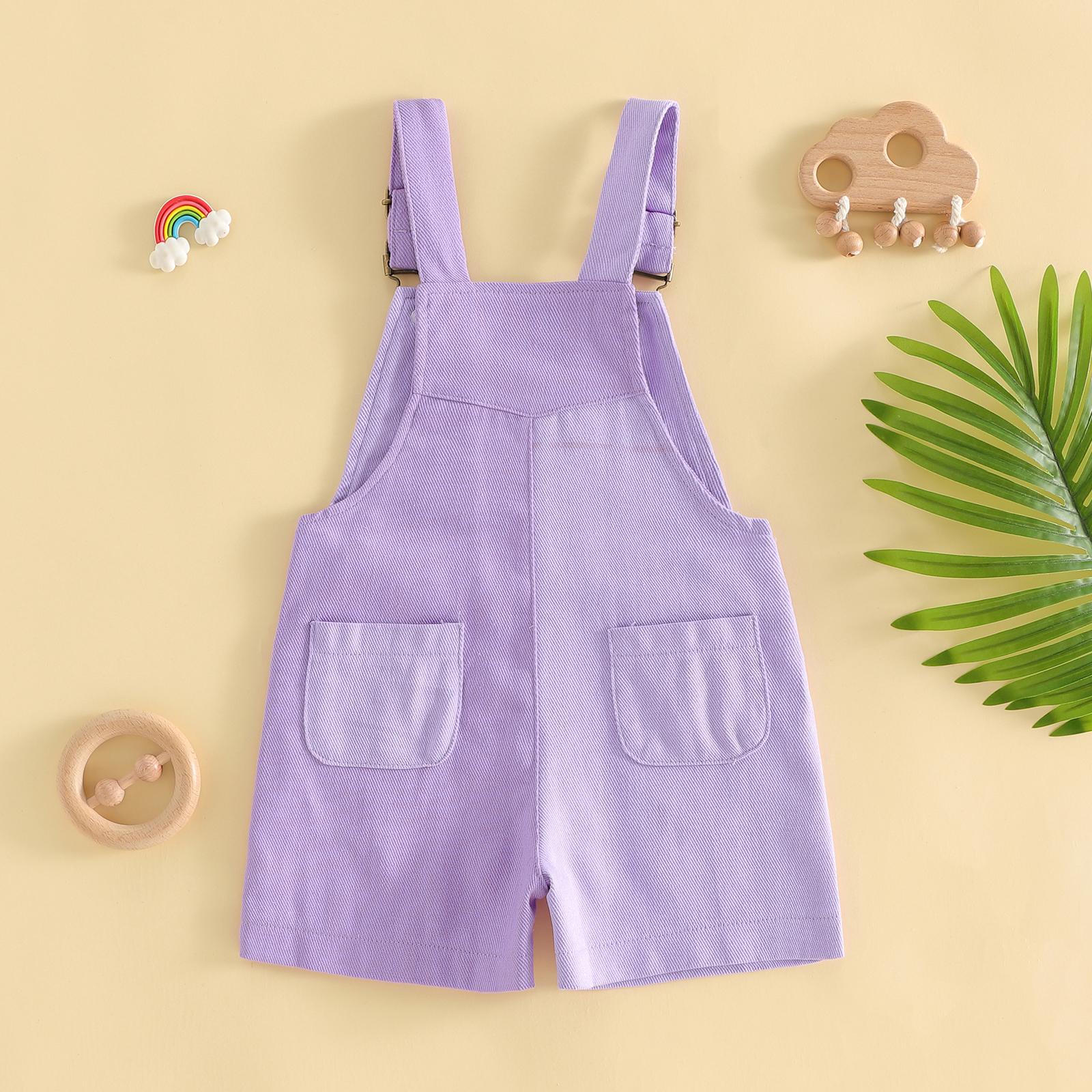 Imcute 90's Style Toddler Overalls Shorts Babby Boy Girl Suspender Romper Contrast Color Sleeveless Jumpsuit with Adjustble Shoulder Strap