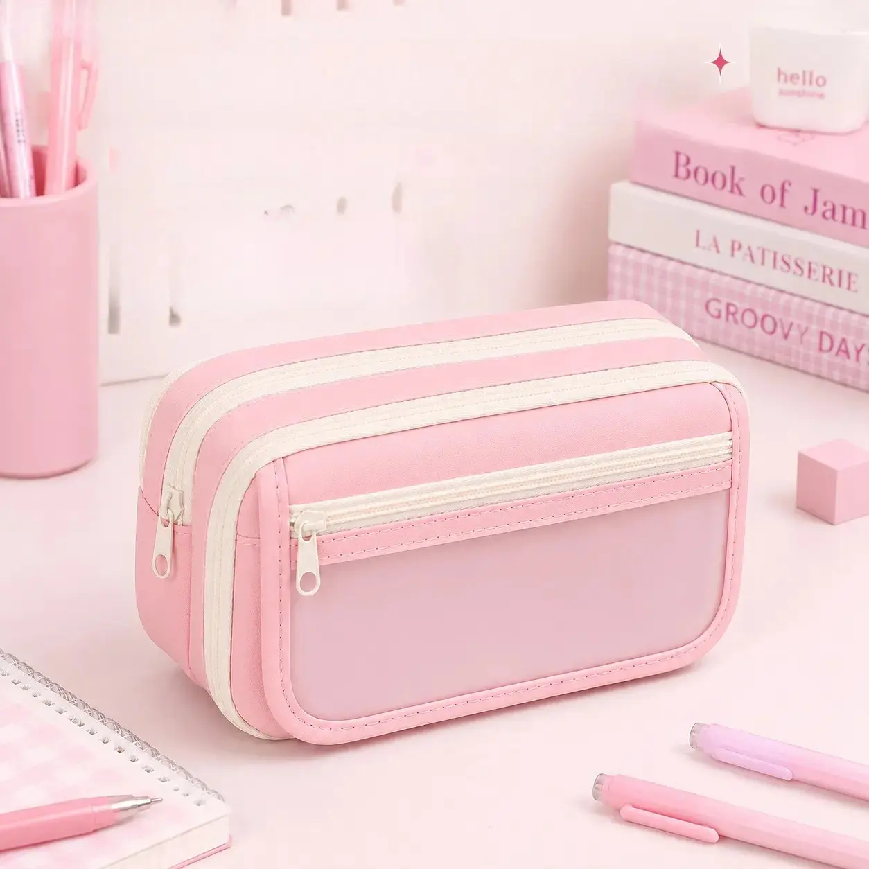 New Foldable 13‑Layer Clear Transparent Pencil Case, High‑Aesthetic Multi‑Compartment Large‑Capacity Pen Bag, Light‑Weight Portable Student Stationery Organizer Great For School Classroom Needs and Convenient Travel Storage