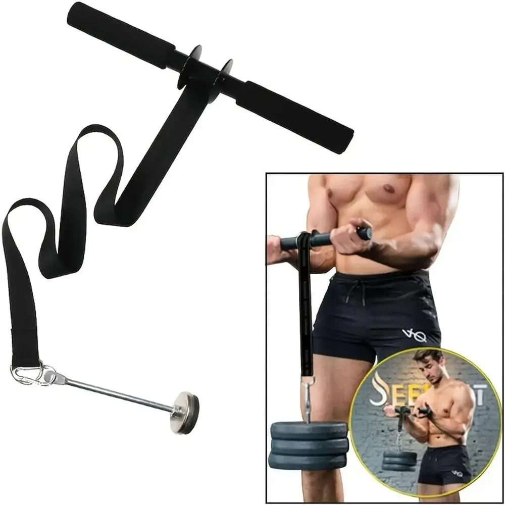 1 Set Wrist Roller Forearm Trainer with Non-Slip Foam Grip, Grip Strength & Arm Workout Equipment, Viral Home Gym Essential for Strength Training, Home Fitness Gear