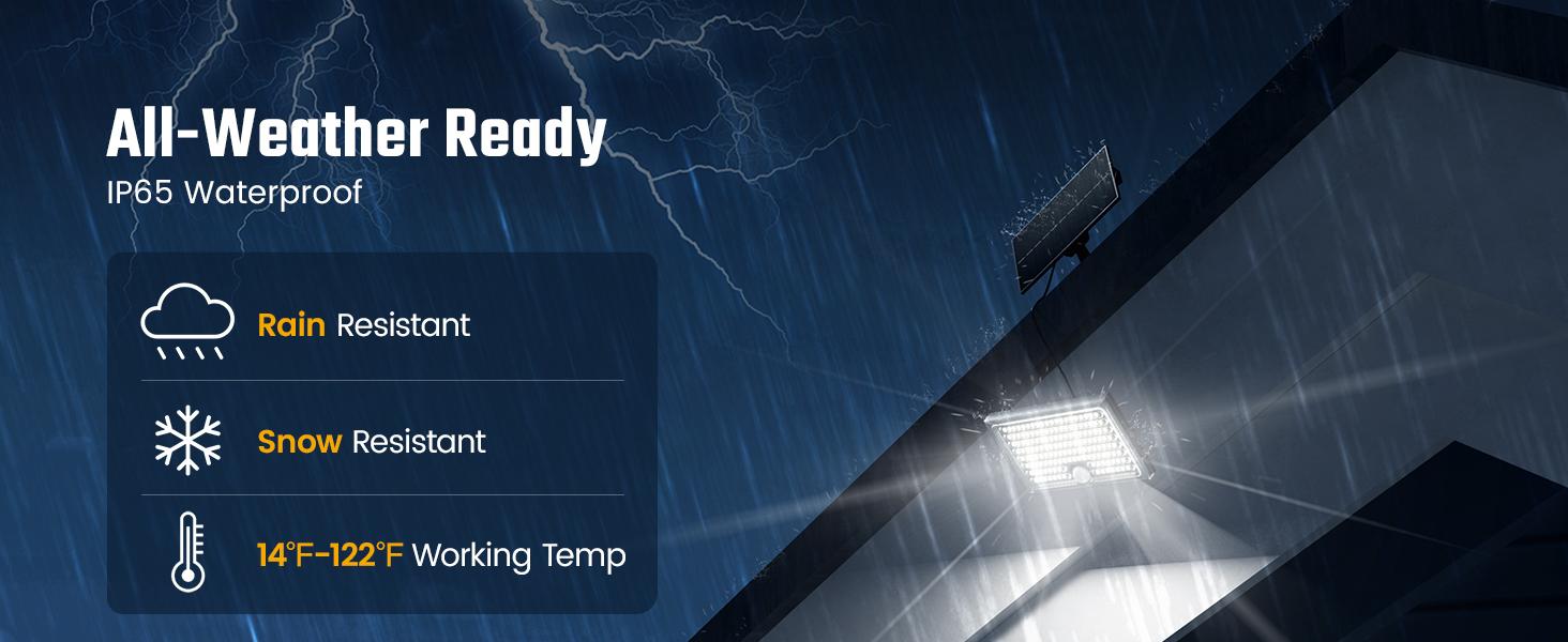 Mini Solar Lights Outdoor with Motion Sensor, 170-LED Solar Flood Lights Outdoor Dusk to Dawn with 16.5FT Cable, 3 Modes Solar LED Lights for Outside Waterproof IP65 for Patio, Yard, 4 Pack