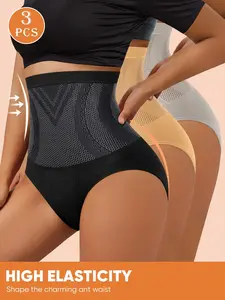 Say Goodbye to Bulge! 3-Pack Plus Size Shapewear Set, Transform Your Body Contouring Experience, Essential Boho Underwear for All Seasons