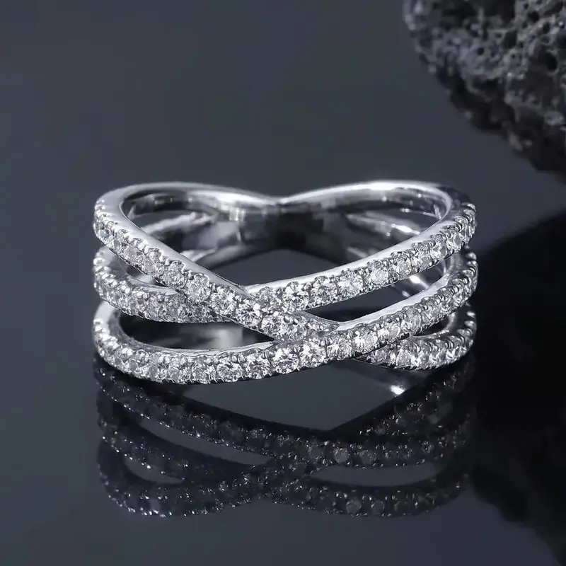 Women's Elegant Artificial Zircon Decorated Ring, Rhinestone Decor Ring, Fashion Accessories For Party, Daily Clothing Decor For Girl, Elegant Glittering Ring, Rhinestone Decorated Jewelry, Beautiful Rings