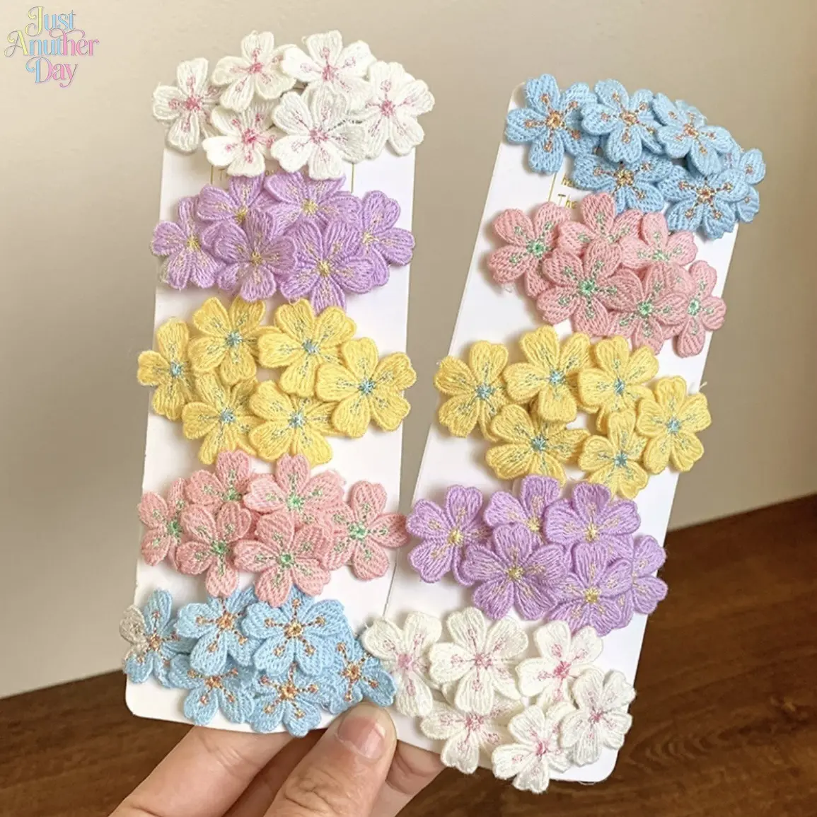 6Pcs Embroidery Knit Cherry Blossom Hair Clips Women Girls Sweet Pastel Floral Barrettes Cute Sakura Side Bangs Hair Grips Gentle Fairy Aesthetic Kids Hair Accessories For Daily Travel Photograph Wedding Outfit Matching Set