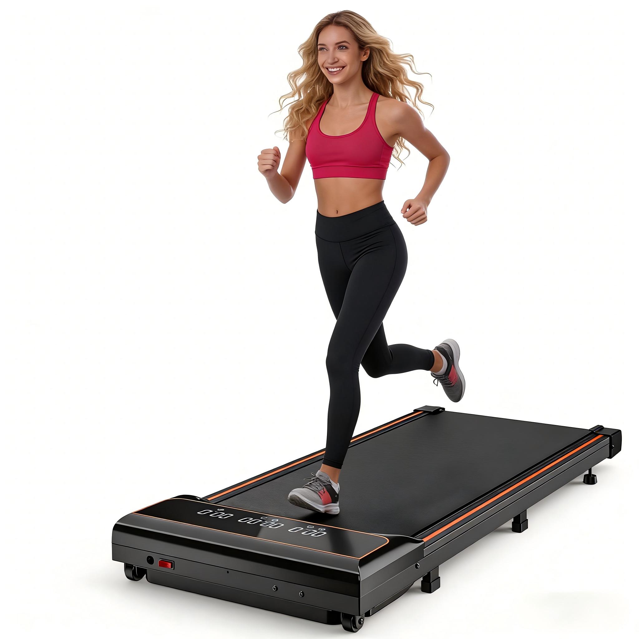 Walking Pad Treadmill, Under Desk Walking Machine with Adjustable Speed Settings, Portable Quiet Compact Treadmill for Home Office Workout