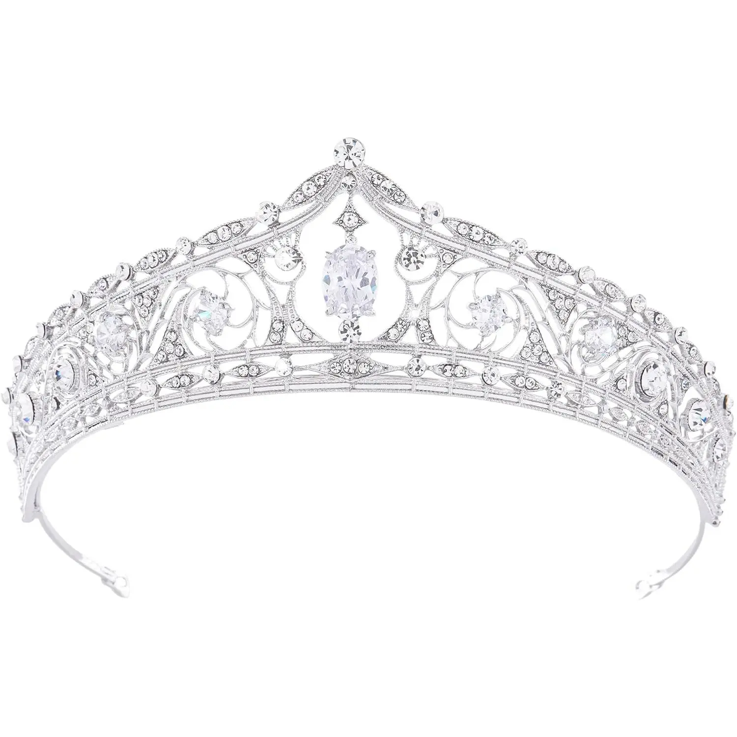 Medieval Royal Crown for Women - Retro Baroque Queen Wedding Crowns for Bride Goddess Halloween Cosplay Headwear