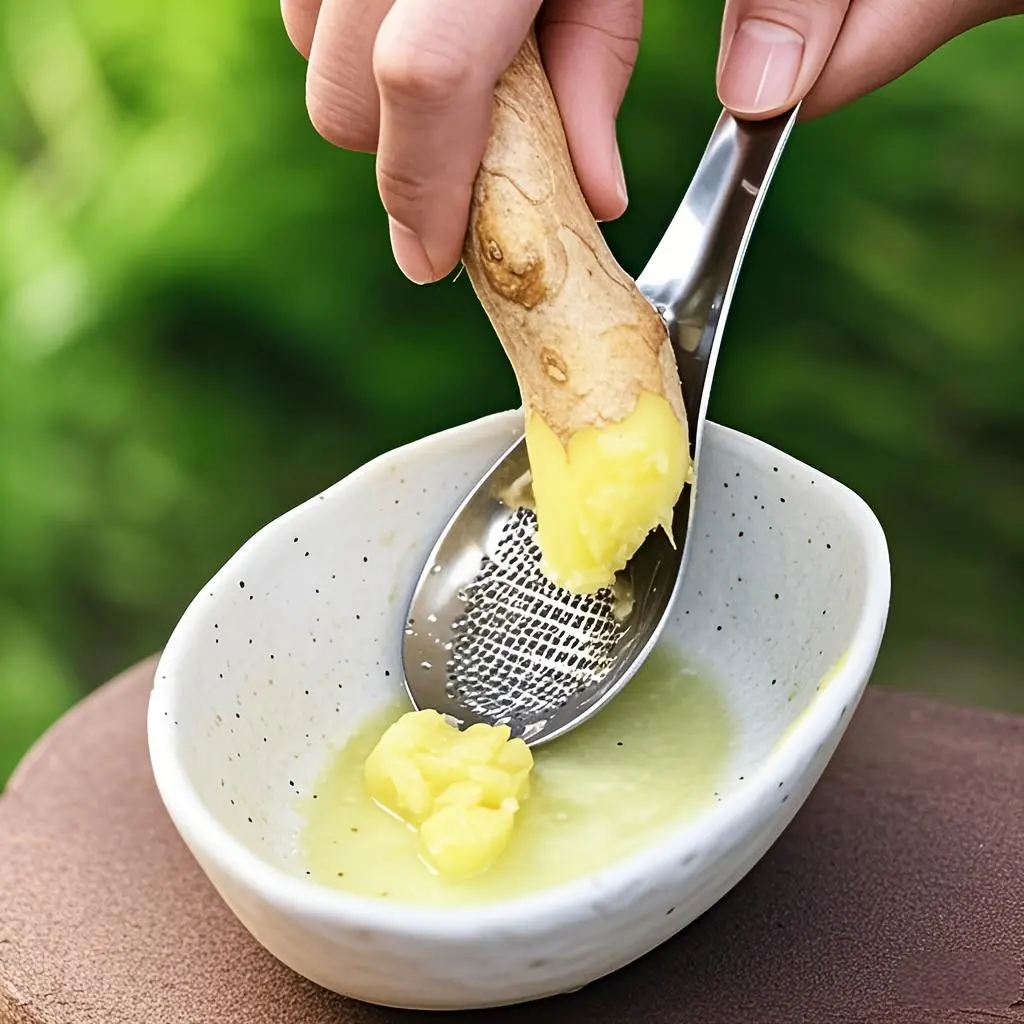 [Stainless Steel | Durable] Stainless Steel | Durable 1pc Ginger Grater Spoon, Manual Garlic Masher, Uncharged Kitchen Gadget for Pureeing Garlic Ginger - Cookware Accessory Christmas | Thanksgiving | Valentine's Day Small Gifts