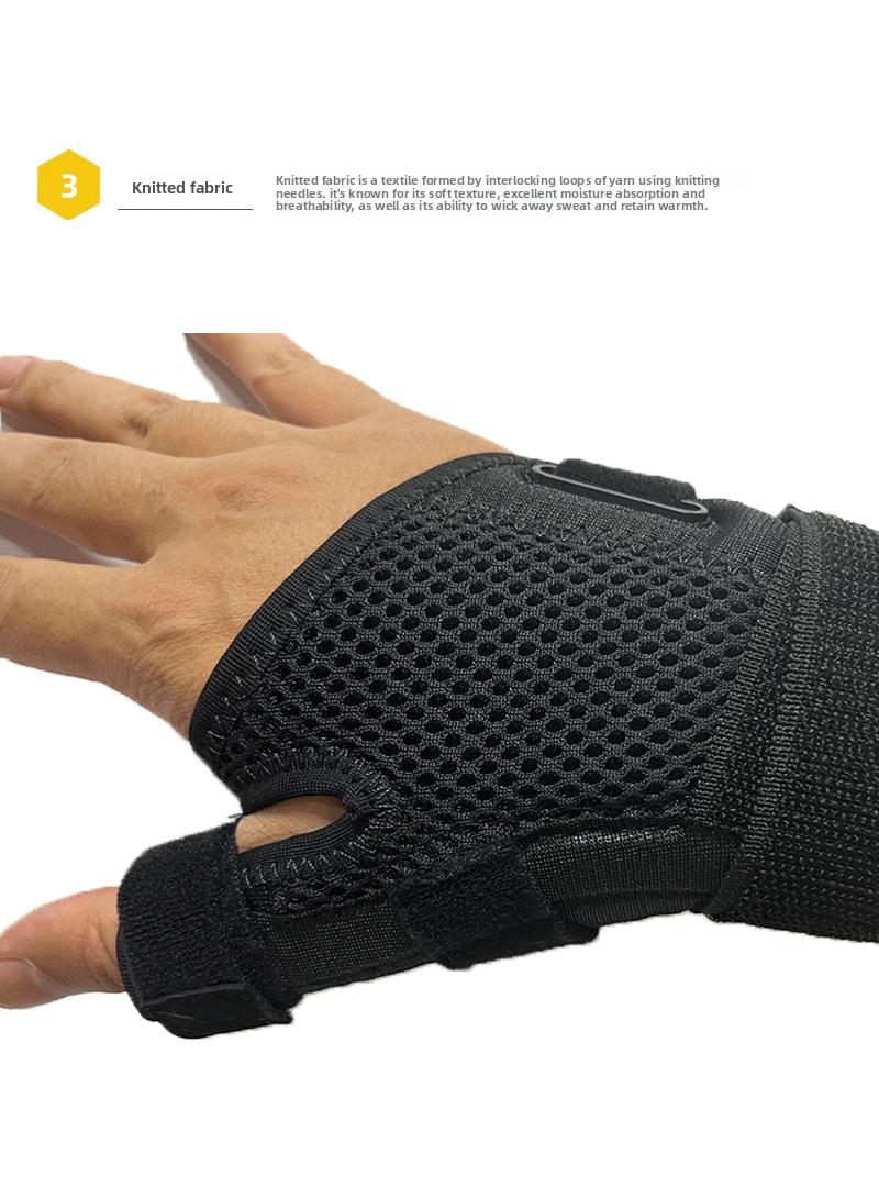 Sports wristband for fixed support and thumb protection, universal sweat-absorbing fitness wristband, deadlift strap for wrist protection Finger Metacarpal