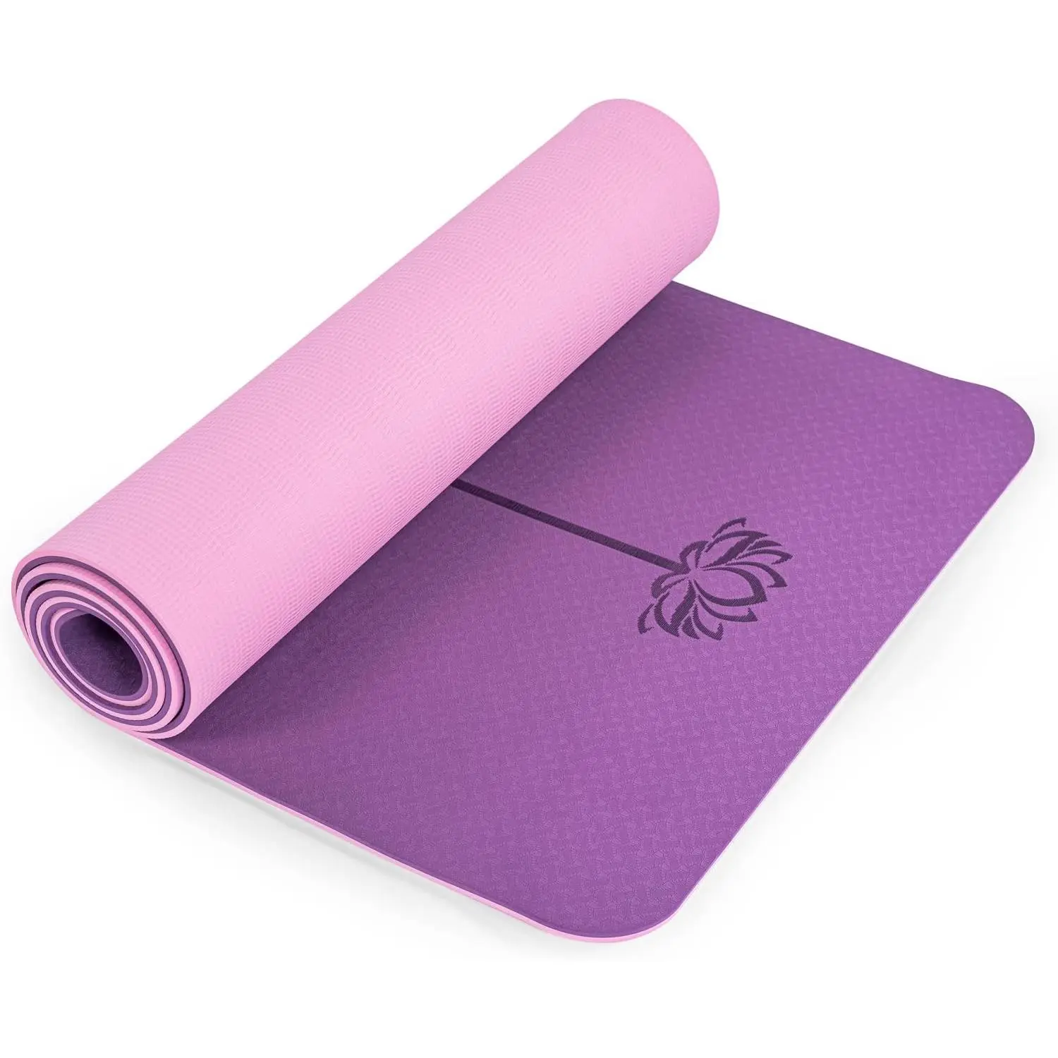 Yoga Mat Non Slip, Pilates Fitness Mats, Eco Friendly, Anti-Tear 1/4" Thick Yoga Mats for Women, Exercise Mats for Home Workout with Carrying Sling and Storage Bag