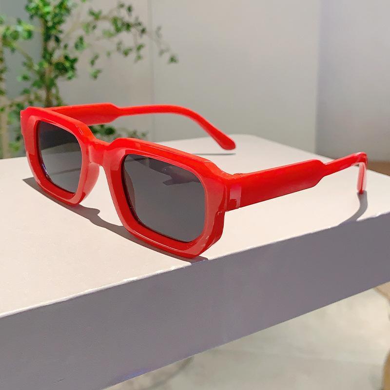 6-Pack Luxury Vintage Sunglasses - Unisex Rectangle Frame UV400 Retro Fashion Eyewear