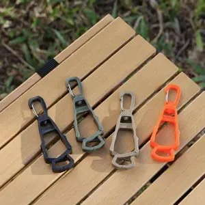 4 Pcs Heavy-Duty Glove Clips Secure Metal Buckle Work Glove Holders for Hard Hats & Belts | Ultimate Father's Day Gift for Construction Workers & Men Who Have Everything | Durable Black Plastic Gear Organizer