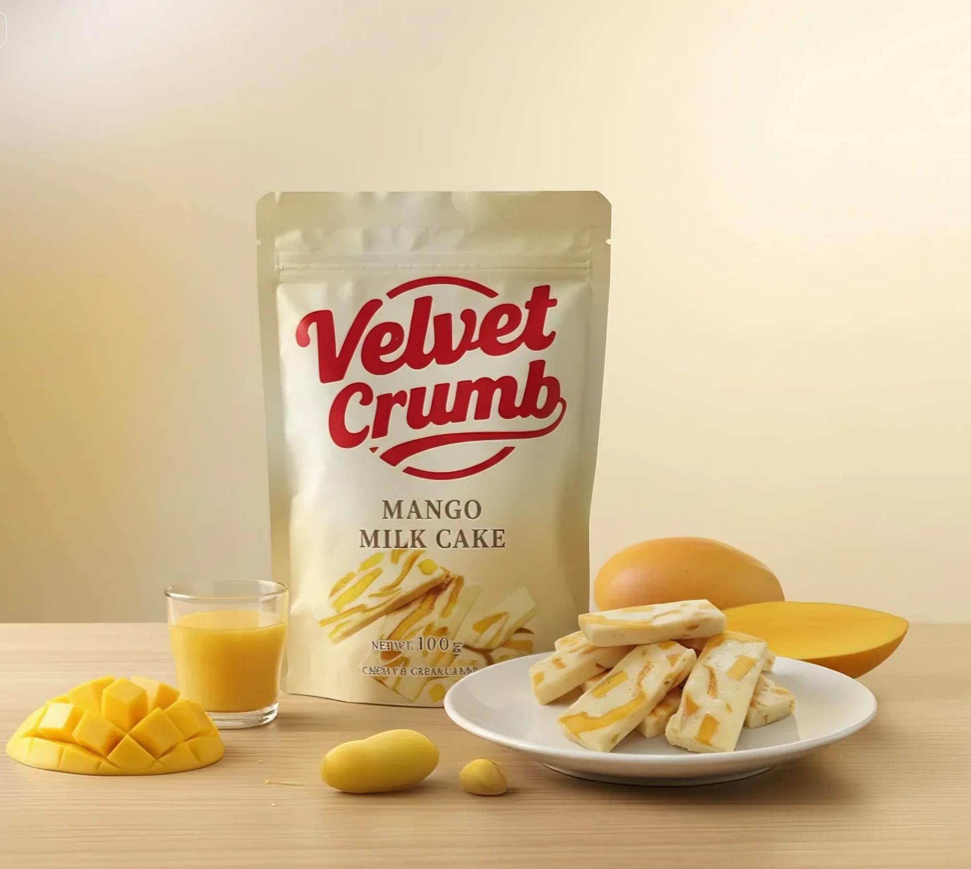 Mango Milk Nougat Candy, Soft Chewy Milk Candy with Fruity Flavor, Classic Asian Sweet Snack, Rich & Creamy Treat (100g × 3 Packs)