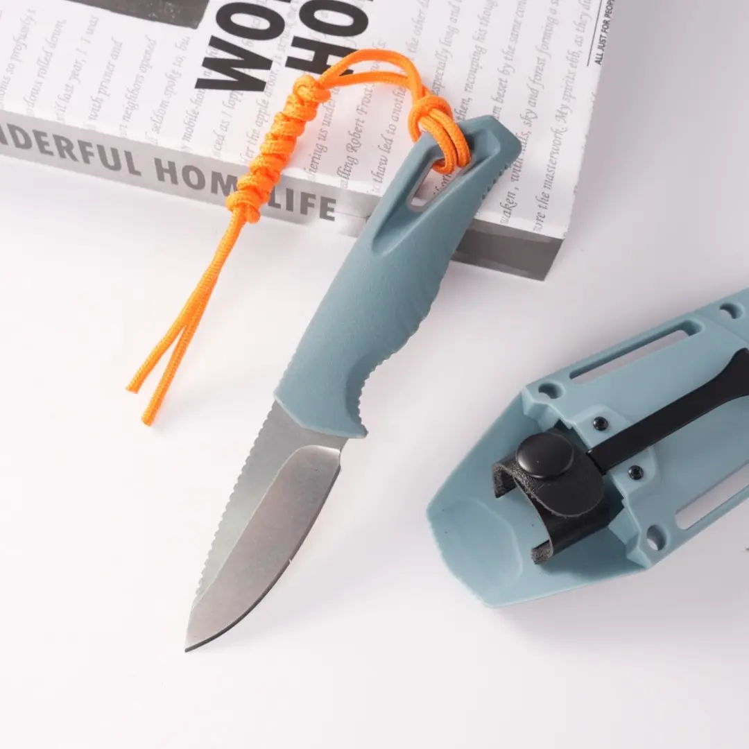 Multifunctional Straight Knife with Sheath, Stainless Steel Blade, Fashionable and Convenient Design, Ideal for Kitchen, Camping, Hiking, Gift for Men, Outdoor Knives