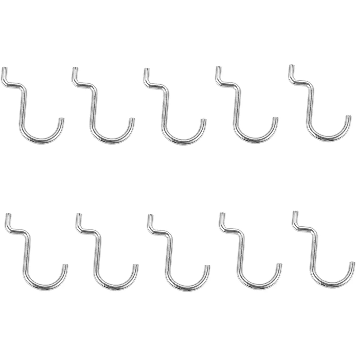 10 count Metal Pegboard Hook Tool Storage Organizer Hooks, 1.38"x1.22" | Wall Display Hammer Punches  Tool Organizer Pegboard Garage Shop Storage Plier Holder  Hanger Peg Hook