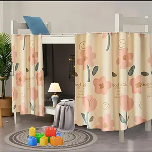 2 count Thickened Bunk Bed Curtains for Bottom,Blackout Canopy Students Dorm  Room for Girls, Flower