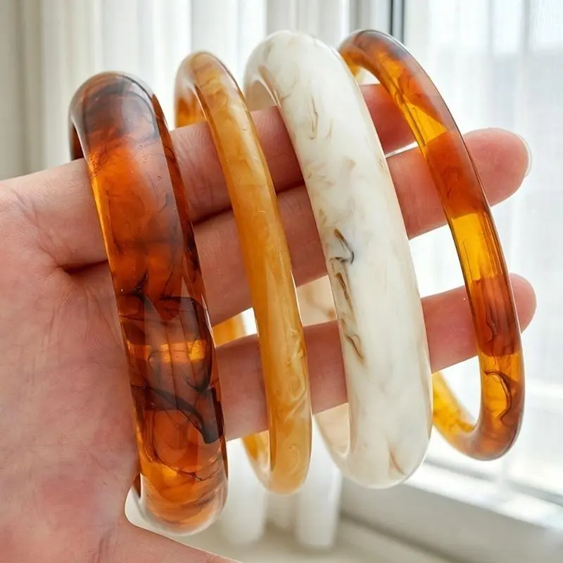 Women's Wide Cuff Bangle Bracelet, Modern Statement Jewelry in Mirror-Finish Acrylic Resin, Adjustable & Lightweight for Daily or Evening Wear, Accessory Lovers