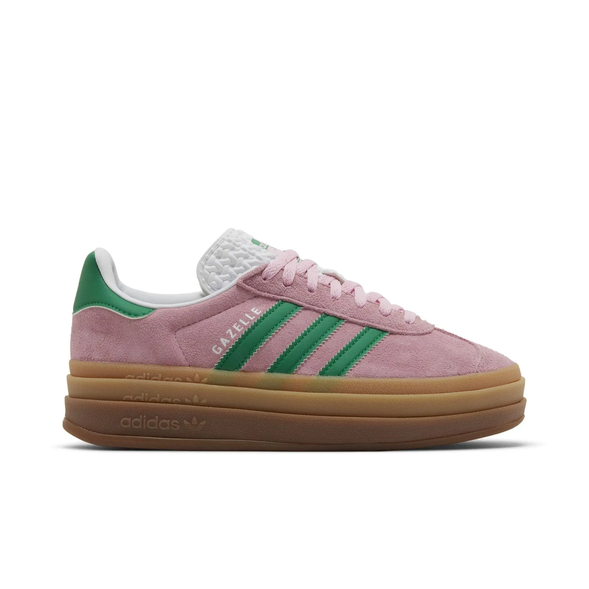 adidas Womens Gazelle Bold 'True Pink Green' (women's sizes) True Pink/Green/Cloud White sneakers IE0420