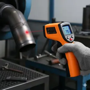 Industrial Portable Laser Thermometer High Precision Instant Read for Kitchen Baking BBQ Auto Repair Electrician Equipment Maintenance Durable Non-Slip Fast Response Accurate Temperature Gun