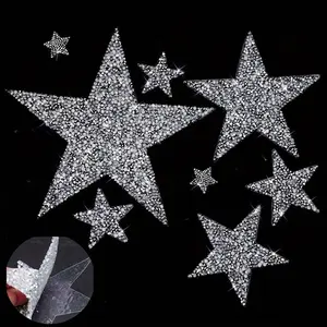 Star Patch Water Drill Stickers, Hot Melt Glitter Crystal Applique Patches for Clothing Repair, Jeans, Bags, Hats & DIY Accessories