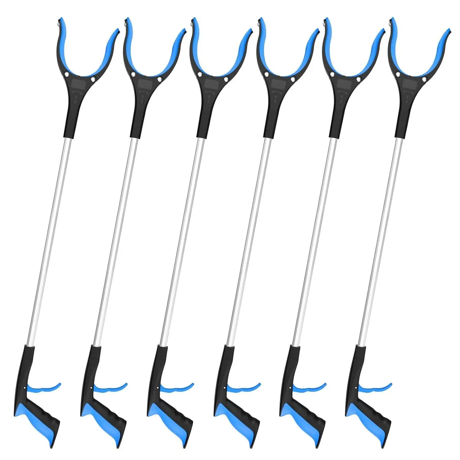 32 in Durable Foldable Grabber Reacher Tool, Blue, Garden Cleaning & Hardware Tool
