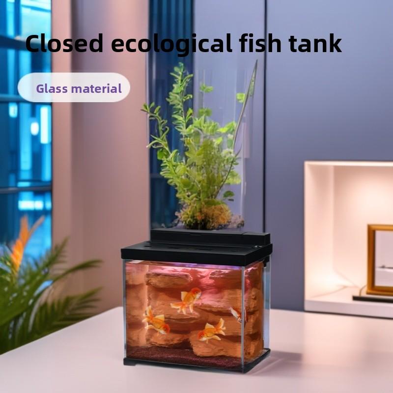 Aquarium Fish Tank Small Goldfish Betta Ecological Tank Household Integrated Desktop Small Fish Tank