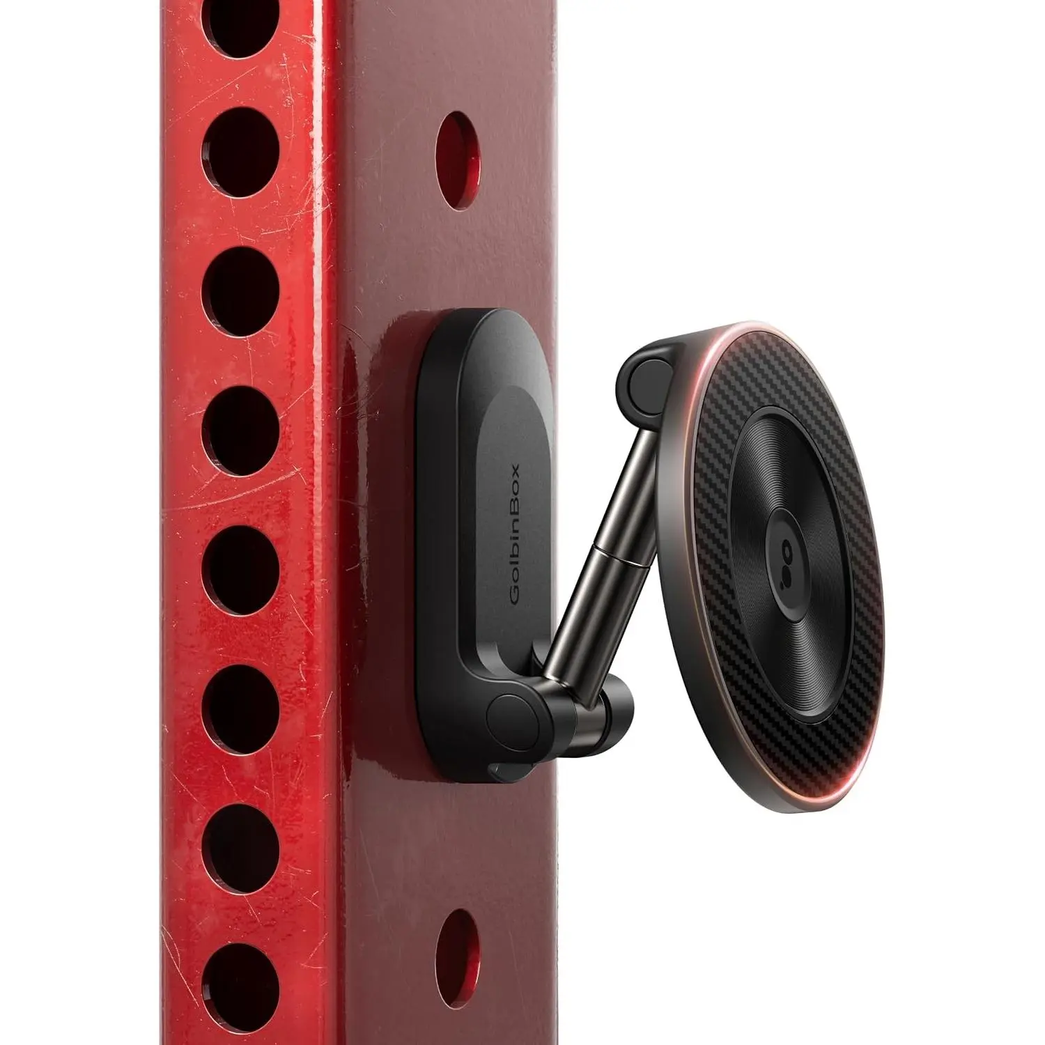 Magnetic Gym Phone Holder for MagSafe, All Metal Dual-Magnet Mount for iPhone and Android, 360° Adjustable Tri-Axis, Gym Essentials for Bodybuilder Men Women Recording Fitness Exercise,BlackGift