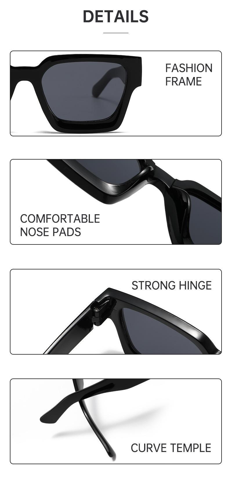 3-Pack Retro Square Sunglasses for Men & Women, Black & Translucent Frames with UV400 Protection, Y2K Trendy Stylish Shades Ideal for Summer, Beach, Travel & Streetwear