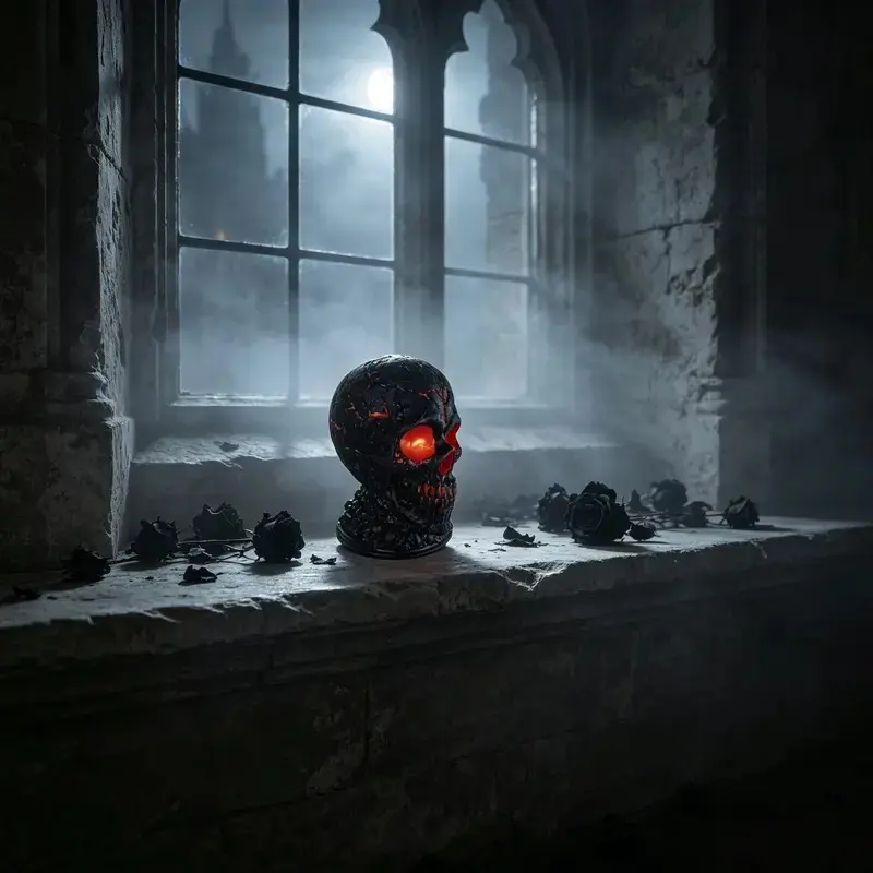 Skull Flame Table Lamp, Molten Rock Skull Light, Haunting LED Desk Lamp, Halloween Gothic Decor, Unique Room Accent, Mystical Atmosphere, Luminous Flame Effect, Led Decoration Lamp, Decorative Atmosphere Light