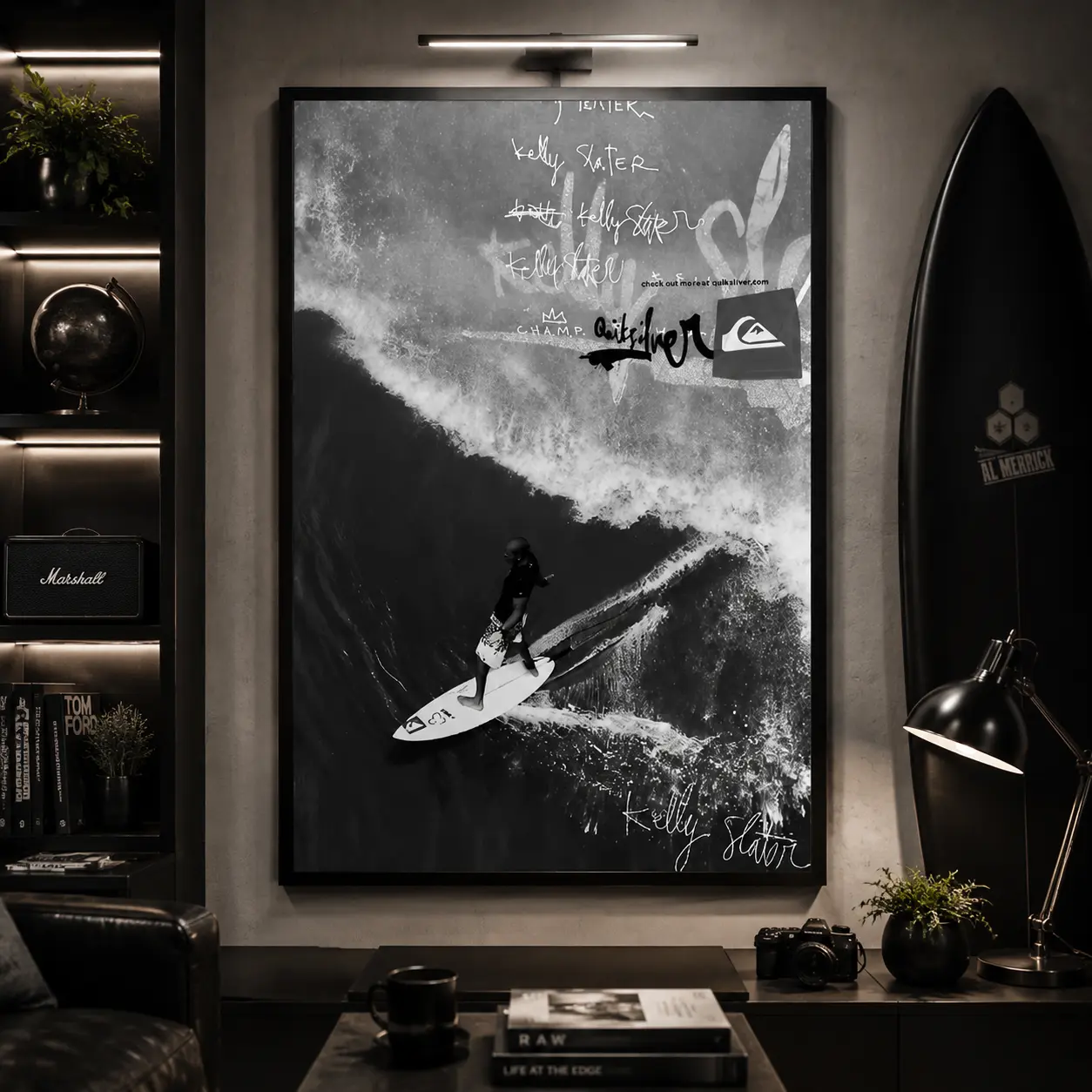 Surfing Athlete Canvas Poster, Ocean Wave Sports Wall Art Print, Coastal Beach Room Decor for Bedroom Living Room Surf Shop, Surfer Boyfriend Gift Holiday Gift