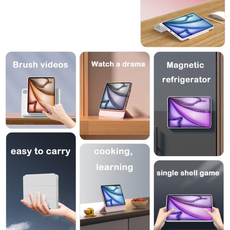 Magnetic Detachable Tablet Case with Pen Slot, 1 Count 360° Rotatable Tablet Protective Cover, Multifunctional Tablet Protective Case for iPad Mini 6