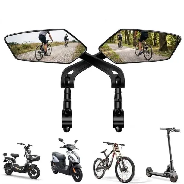 Bicycle Rearview Mirror 360° Adjustable, Universal Bike Mirror for Mountain Bikes, Road Bikes, Electric Vehicles & Motorcycles – Cycling Safety Accessory