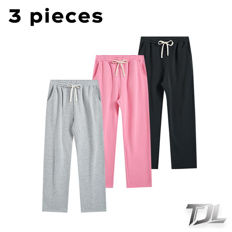 TJL Men's Regular Fit Solid Drawstring Waist Sweatpants, Casual Pocket Design Pants for Fall & Winter, Men's Trousers for Daily Wear, Yoga Training Pants, Casual Sports Pants solid drawstring waist sweatpants
