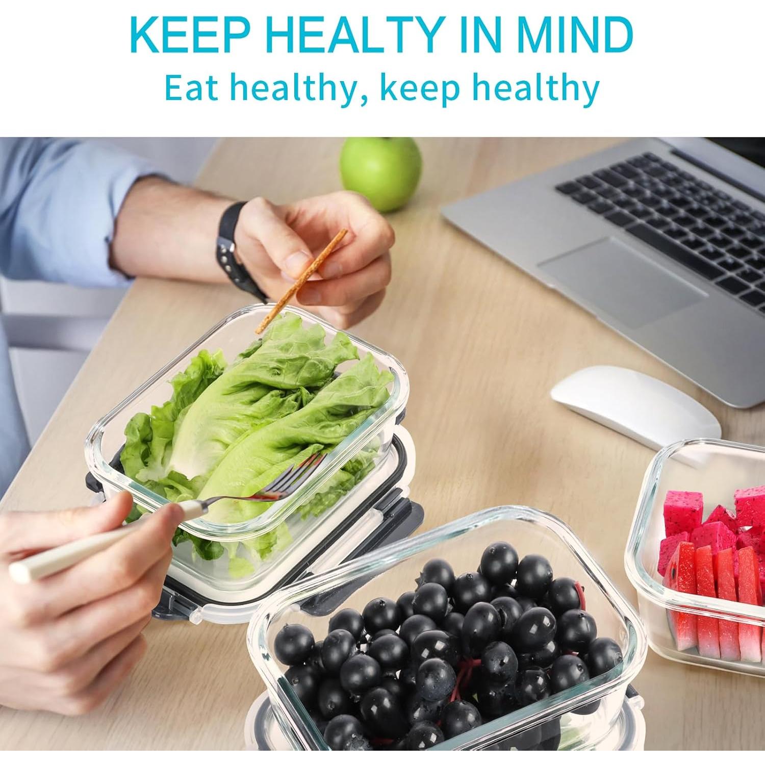 5pcs Stackable Refrigerator Storage Containers with Sealing Lids - High Transparency PET, Reusable & Durable for Fruits, Vegetables, Meats - Ideal for Kitchen, Cabinet & Fridge Organization, Refrigerator Organizers and Storage