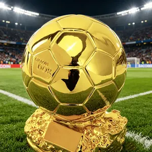 Golden Ball Award Trophy Football Match Personal Golden Ball Model Fan Memorial Collectible, Sports Memorabilia Gift