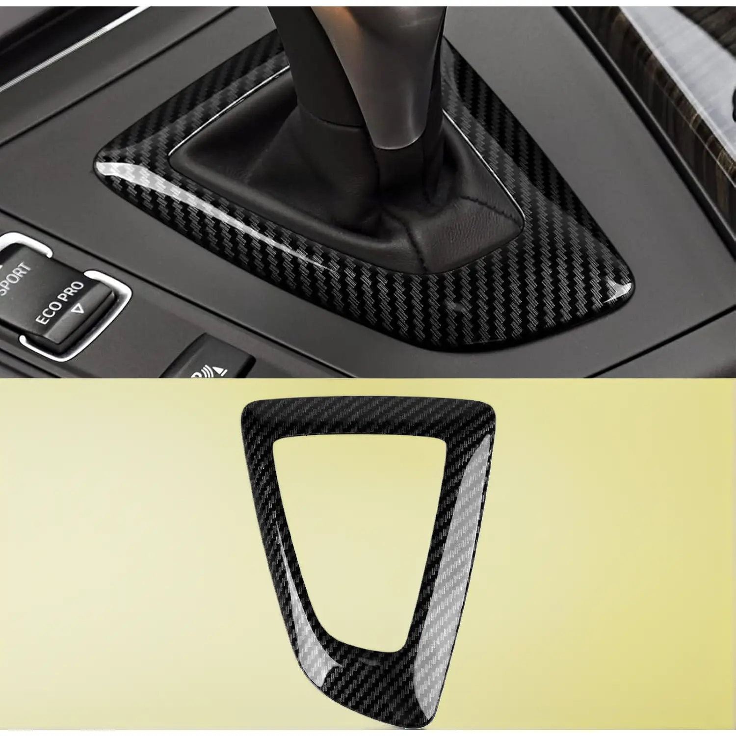 Control Gear Box Shift Knob Panel Frame Cover Sticker Interior Trim Compatible with BMW F30 F20 F22 F32 ABS Carbon Fiber for BMW F30 Accessories 2017-2018