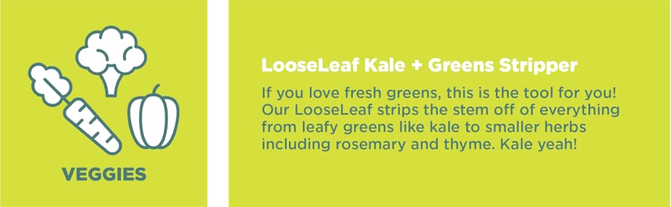 LooseLeaf Kale, Chard, Collard Greens and Herb Stripper