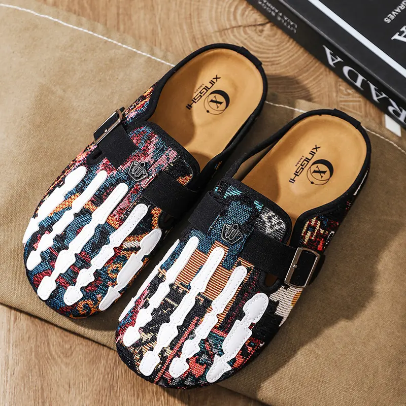 Men's PU Leather Slip-On Mules - Casual Clogs, Lightweight Clogs, PU Inner, Round Toe Backless Shoes, Chunky Sole, All-Seasons Wear, Large Sizes Available