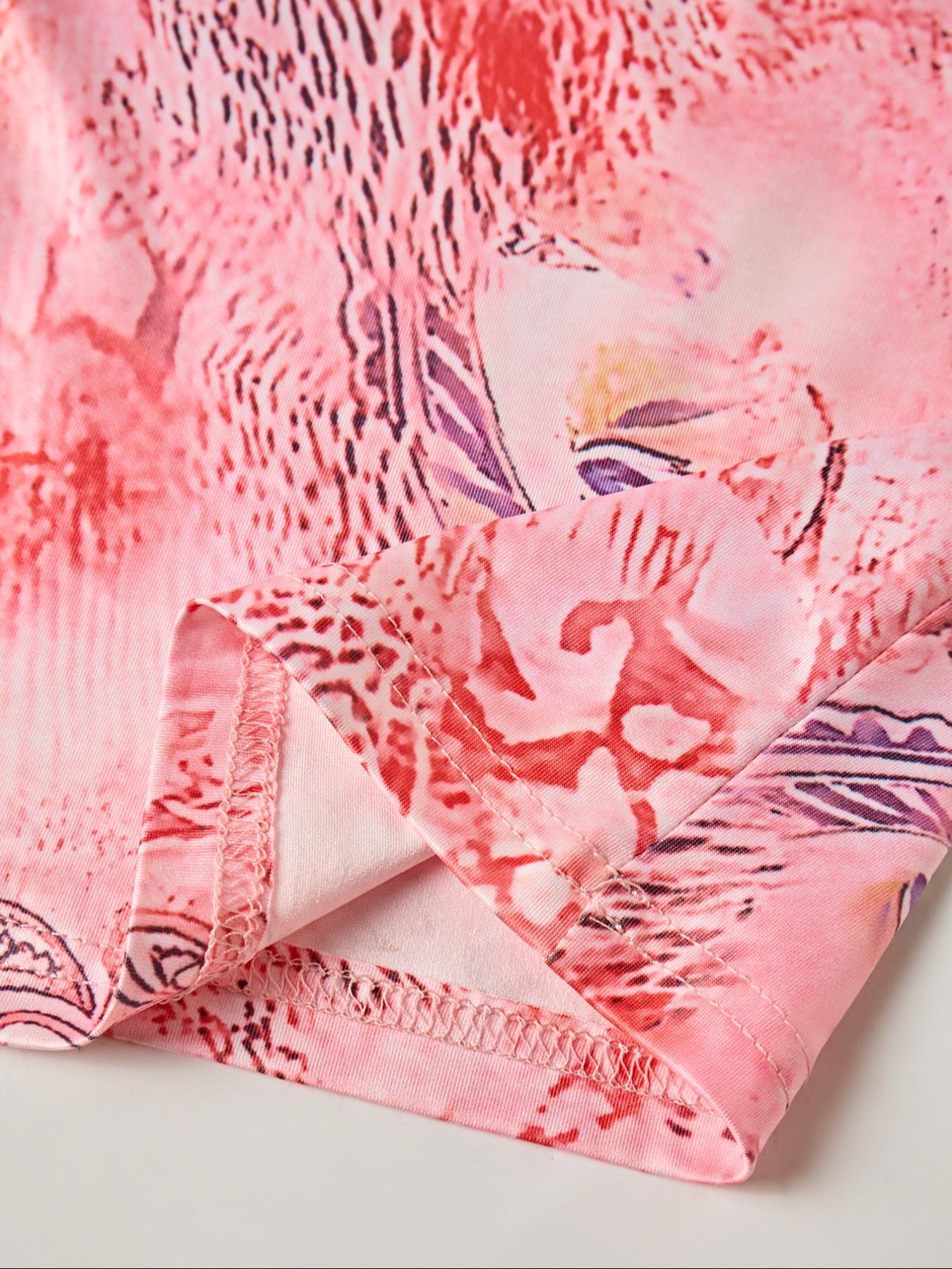 Women's All Over Print Criss Corss Butterfly Decor Backless Cami Dress, Sexy Fashion Style Sleeveless Spaghetti Strap Mini Dress for Beach Club Party, Butterfly Dress for All Seasons Butterfly Dress