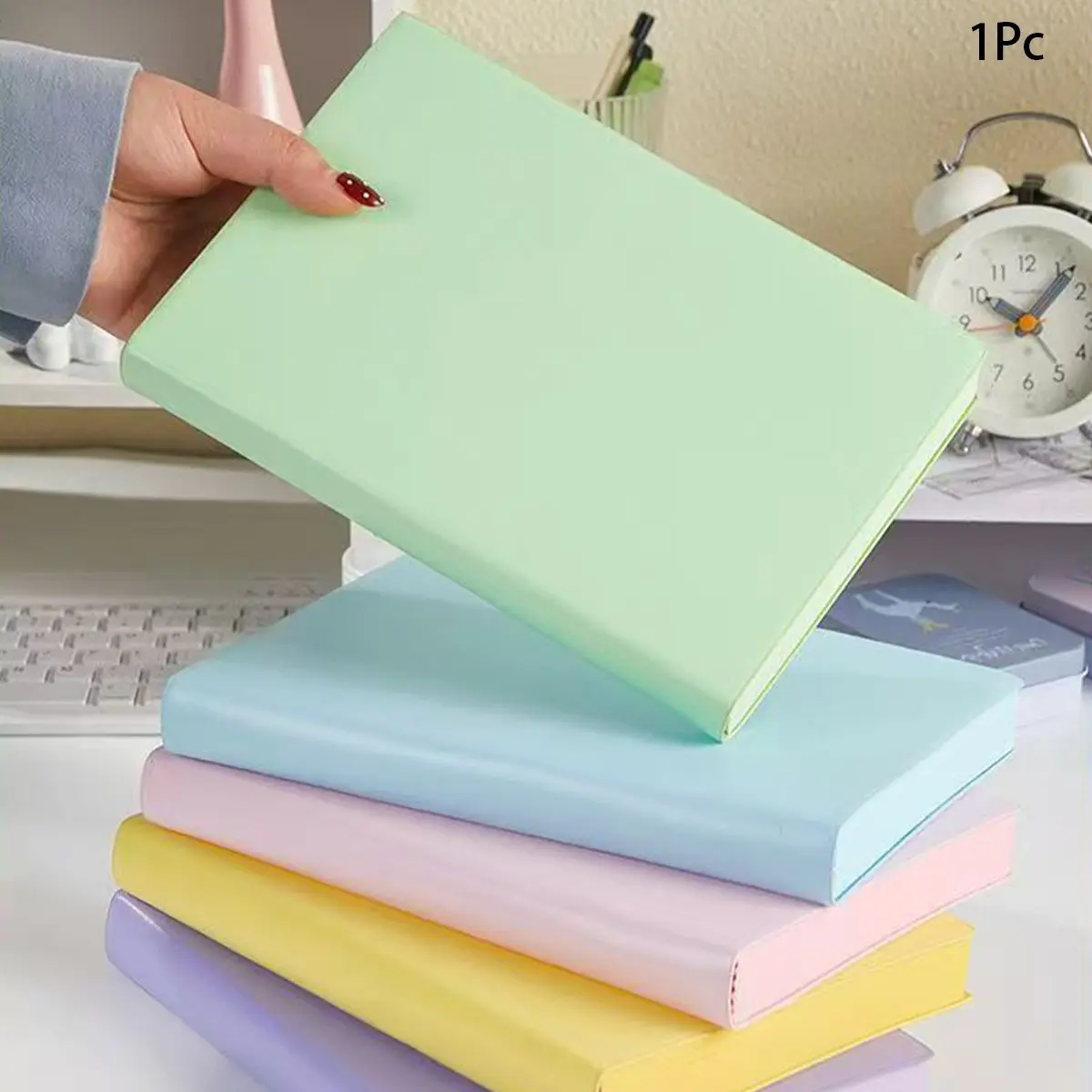 A5 Colorful Notebook, Journaling Notebooks, Cute Plain Cover Journal with 360 Pages, CreativeWriting Book with Matching Color Pages, Thick Hardcover Style Diary for Journaling, Study Desk Accessories, Back to School Supplies