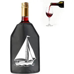 Universal Wine Chiller Sleeve for All Bottles - Rapidly Cools & Keeps Wine, Champagne & Beer Ice-Cold in Minutes - Portable No-Mess Gel Cooler for Picnics & Parties