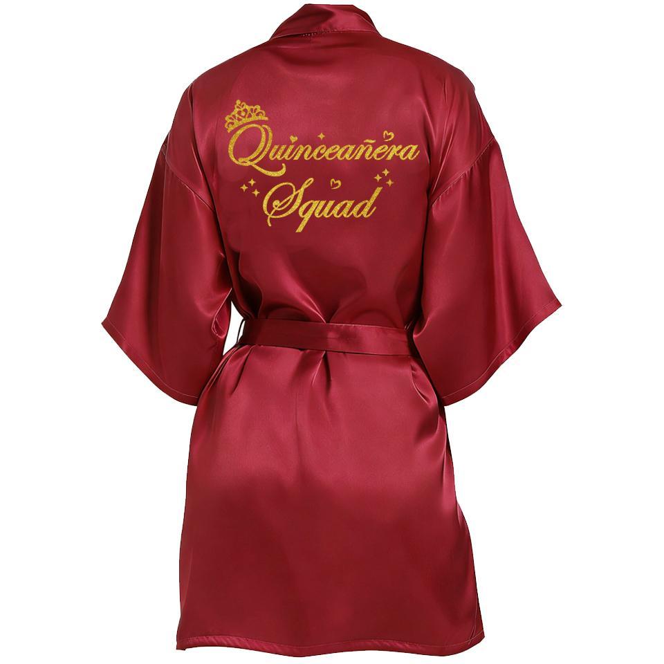 Mis Quince Años Quinceañera Robe Birthday Party Bathrobe Elegant Girls Celebration Gown for 15th Anniversary Ceremony