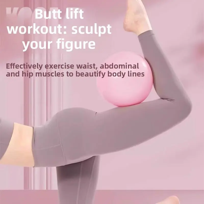 Compact Elastic Yoga Ball (Stability Ball) with Honeycomb Anti-Burst Tech, Thickened Fitness Equipment for Core Workouts, High-Intensity Moves, Improves Balance & Pelvic Floor Muscle Training